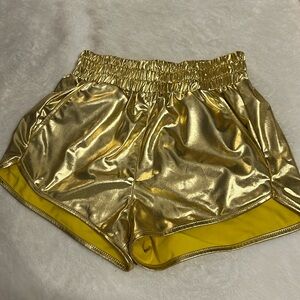 Metallic Gold shorts
